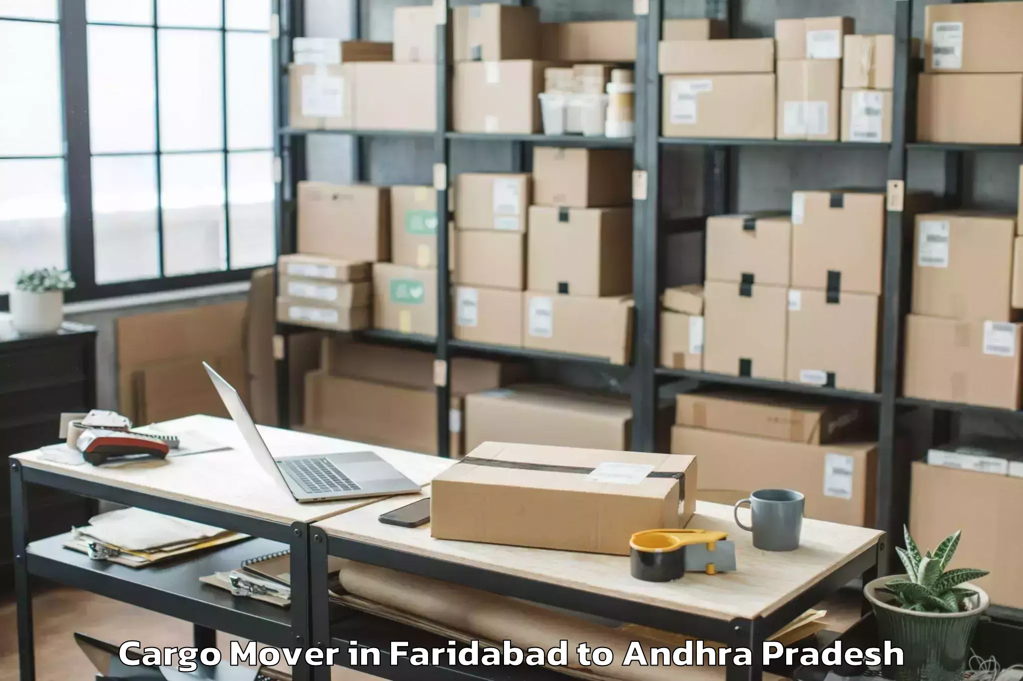 Book Faridabad to Yanamalakuduru Cargo Mover Online